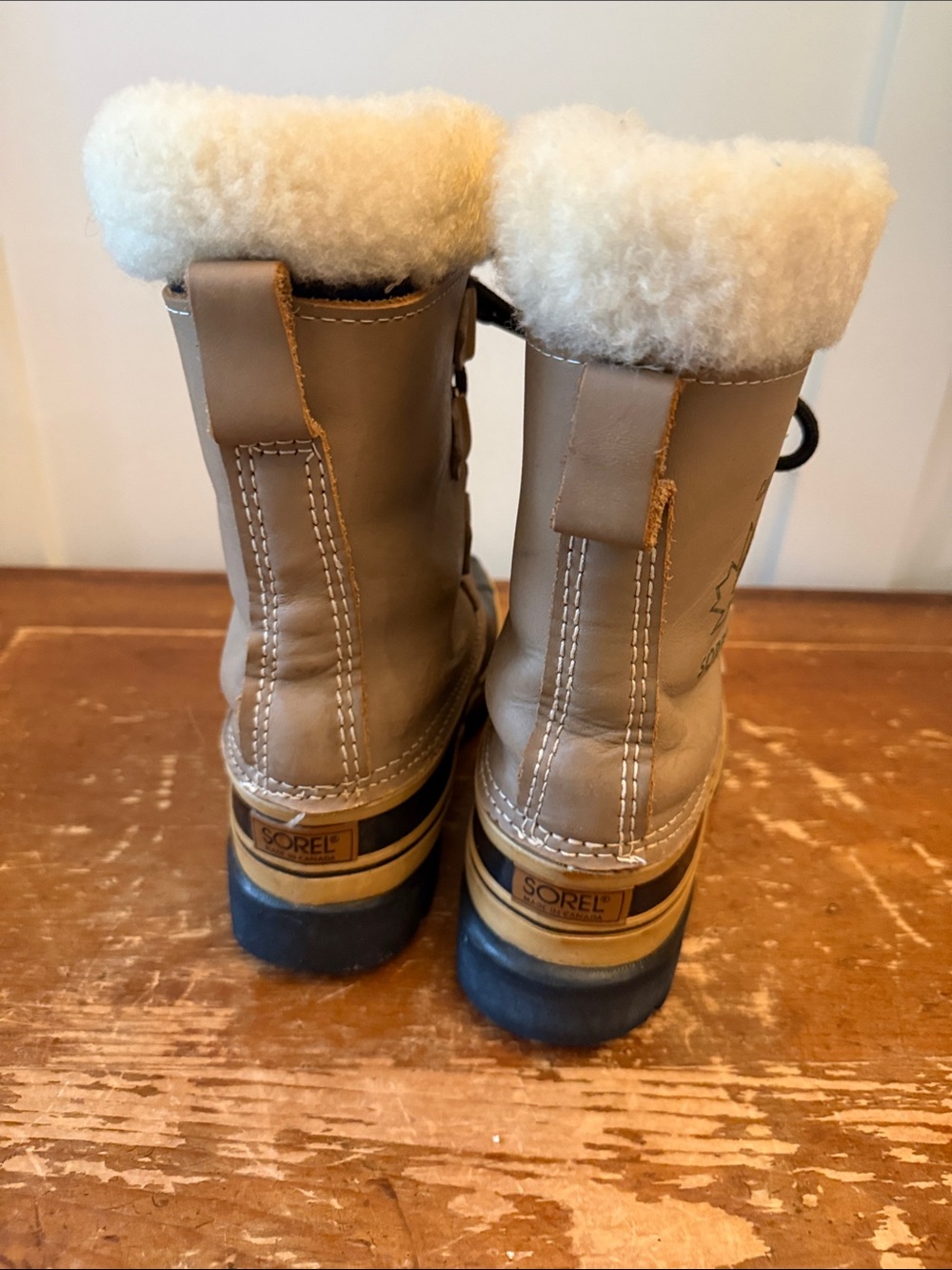 SOREL Caribou Waterproof Winter Snow Boots Buff Tan Brown Womens Size 8 - Picture 5 of 8